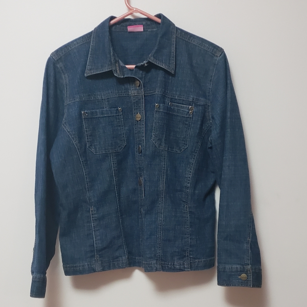 Pappogallo Denim button down Jacket XL